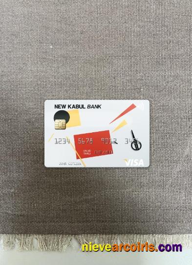 Afghanistan New Kabul Bank visa card photolook